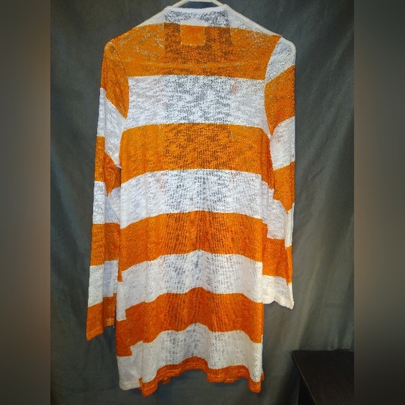 Tees2urdoor orange and white small cardigan - Picture 3 of 3